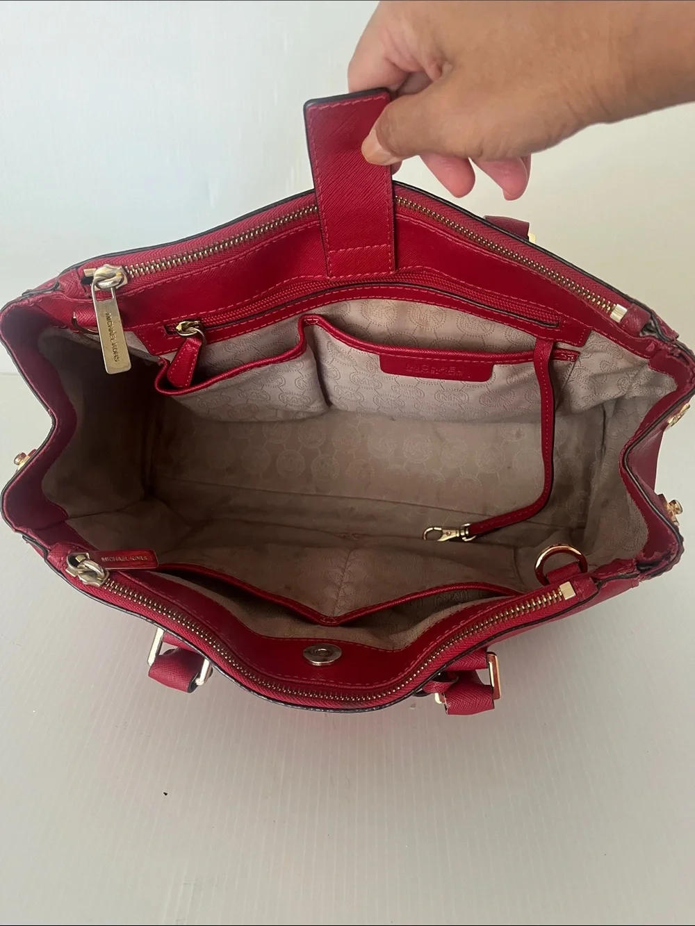 Michael Kors Saffiano Leather Satchel Bag